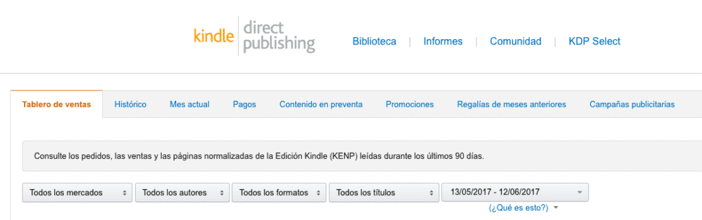 informes de ventas en Amazon
