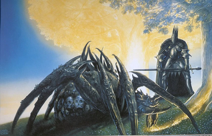 Melkor y la araña ultra chetada Ungoliant